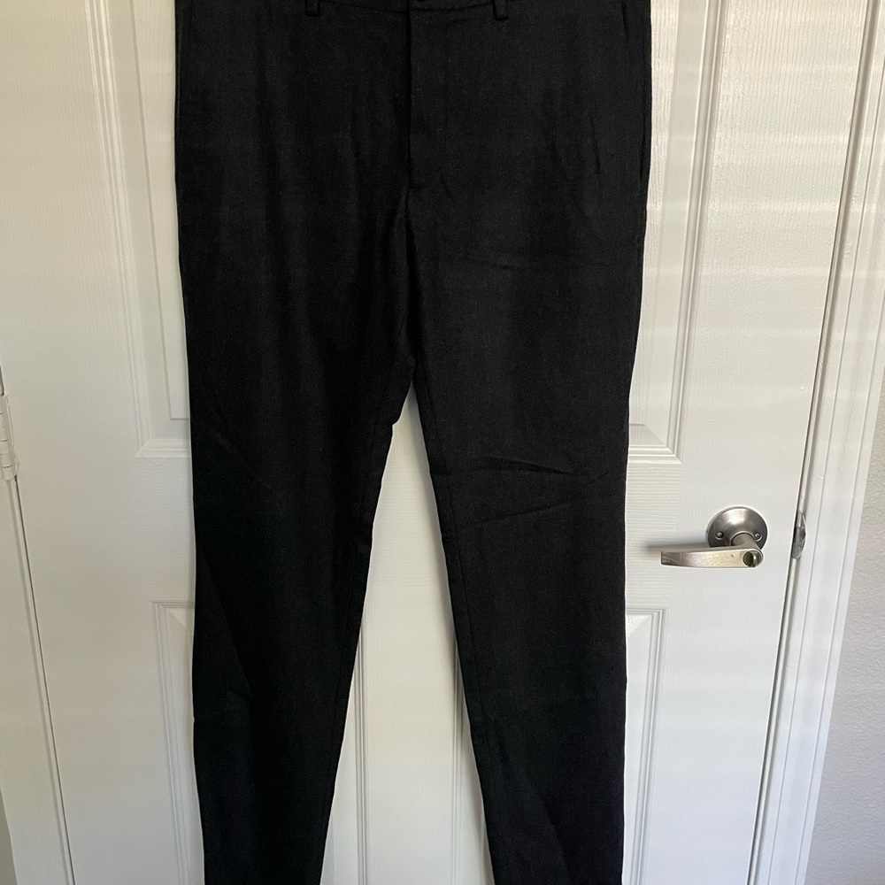Theory Charcoal Luxe Flannel Pants